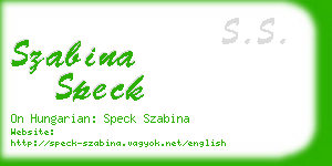 szabina speck business card